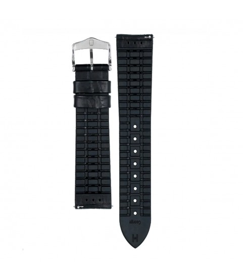 Hirsch George L black calf leather watch strap 22 mm 0925128052-2-22