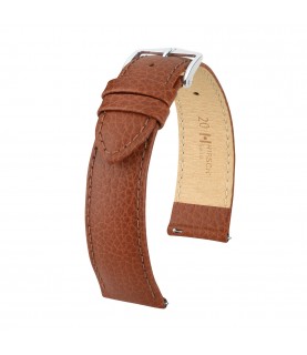Hirsch Kansas L Golden brown leather watch strap 16 mm 01502070-2-16