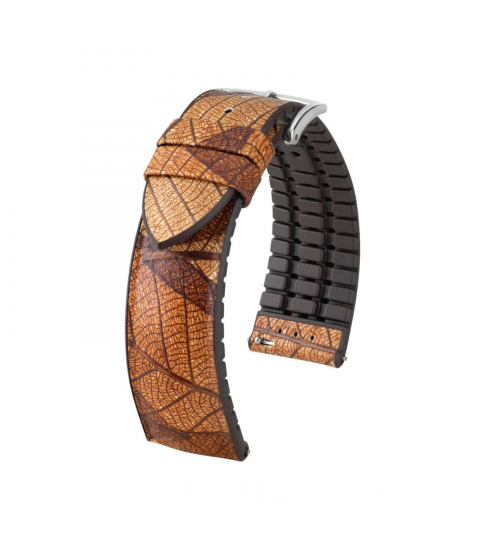 Hirsch Leaf brown watch strap 22 mm 0921046010-2-22