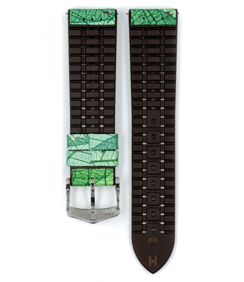 Hirsch Leaf green watch strap 18 mm 0921046140-2-18