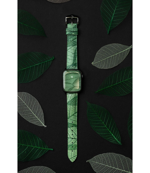Hirsch Leaf green watch strap 20 mm 0921046040-2-20