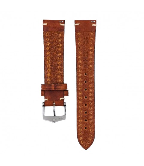 Hirsch Liberty Artisan L brown calf leather watch strap 22 mm 10900270-2-22