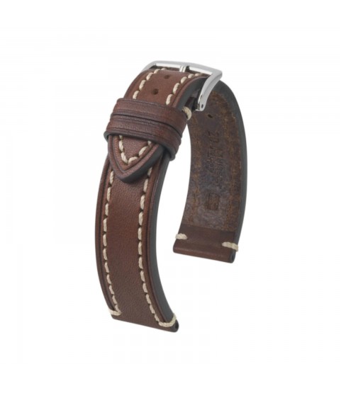 Hirsch Liberty Artisan XL brown calf leather watch strap 22 mm 10920210-2-22