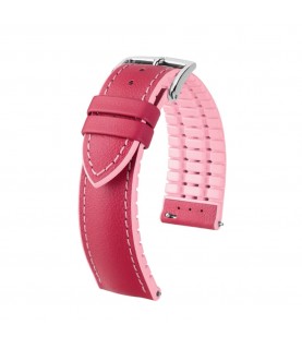 Hirsch LINDSEY pink, rose ladies leather & rubber watch strap 20mm 0922202125-2-20 Hirsch LINDSEY pink, rose ladies leather & rubber watch strap 20mm 0922202125-2-20