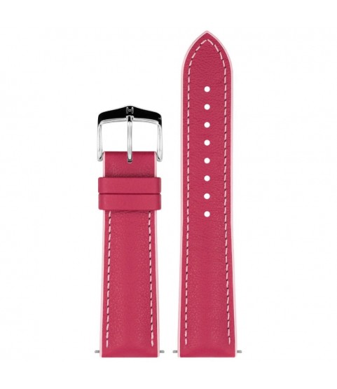 Hirsch LINDSEY pink, rose ladies leather & rubber watch strap 20mm 0922202125-2-20