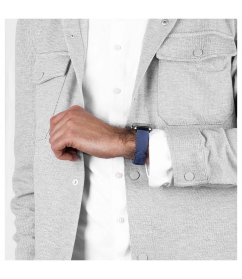 Hirsch Osiris Nubuk blue calf leather watch strap, 20 mm, 03433080-2-20 Hirsch Osiris Nubuk blue calf leather watch strap, 20 mm, 03433080-2-20