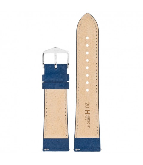 Hirsch Osiris Nubuk blue calf leather watch strap, 20 mm, 03433080-2-20 Hirsch Osiris Nubuk blue calf leather watch strap, 20 mm, 03433080-2-20