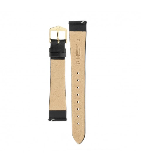 Hirsch Toronto L black calf leather watch strap 17 mm 03702050-1-17