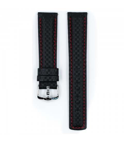 Hirsch watch Carbon strap L 18mm 02592052-2-18 Hirsch watch Carbon strap L 18mm 02592052-2-18