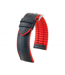 Hirsch watch leather strap Andy L red 20mm alligator embossing 0922028050-2-20 Hirsch watch leather strap Andy L red 20mm alligator embossing 0922028050-2-20