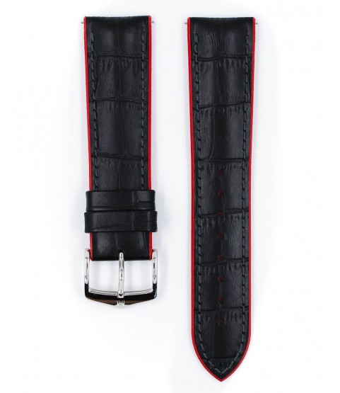 Hirsch watch leather strap Andy L red 20mm alligator embossing 0922028050-2-20 Hirsch watch leather strap Andy L red 20mm alligator embossing 0922028050-2-20
