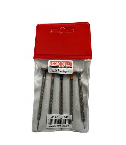 Horotec MSA 01.218-B assortment of 5 watchmaker screwdrivers 0.60 to 1.40 mm