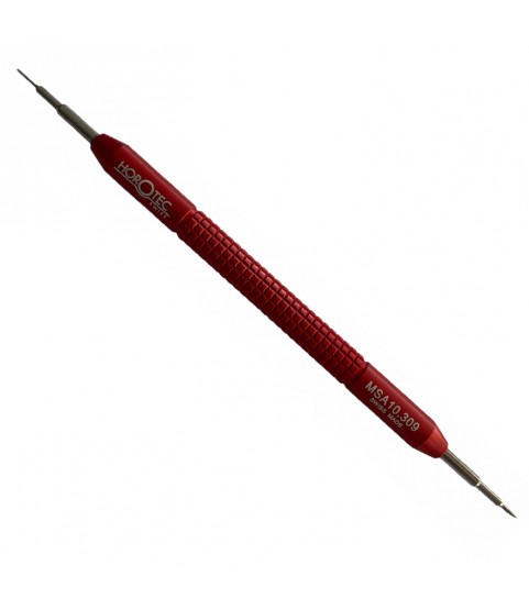 Horotec MSA 10.309 spring bar tool for bracelet replacement with aluminium anodised red handle