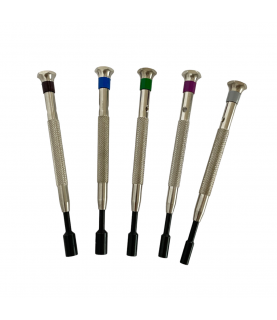 Horotec MSA 01.107-05 set of 5 special screwdrivers with fixed female key Horotec MSA 01.107-05 set of 5 special screwdrivers with fixed female key