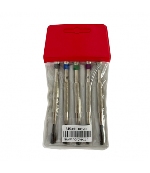 Horotec MSA 01.107-05 set of 5 special screwdrivers with fixed female key