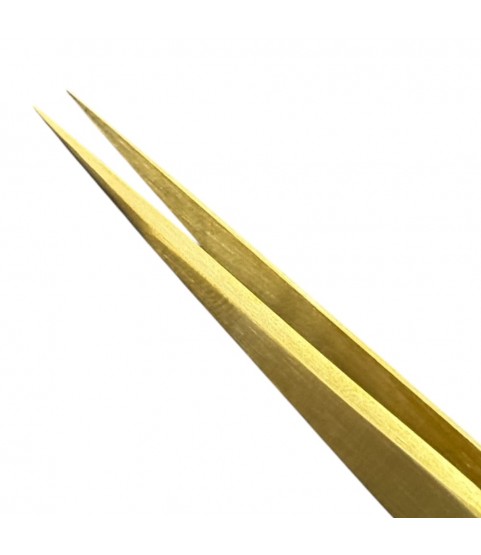 Horotec MSA12.303-S5 simple brass tweezer with fine tips, 130mm Horotec MSA12.303-S5 simple brass tweezer with fine tips, 130mm