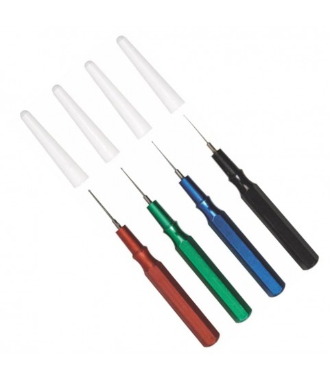 Horotec MSA17.000-04 set of 4 coloured oilers with aluminium handles, 6 mm