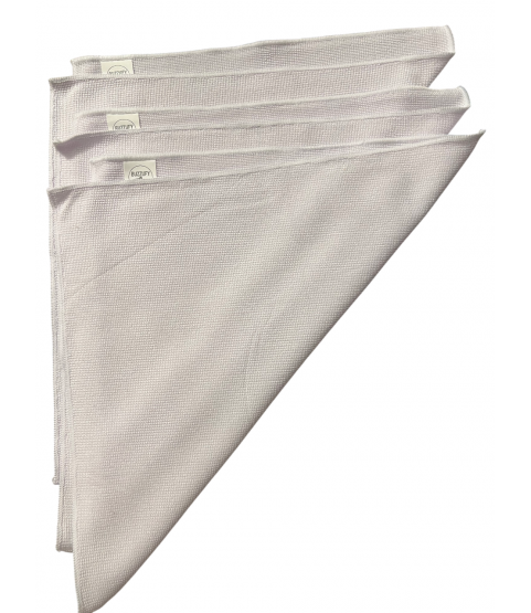 Buzzufy Microfiber High Performance Polishing Cloths – 3 PACK Premium Quality Cloth for Cleaning & Polishing – Lint-Free, Streak-Free for Cars, Household, Watches & Jewelry, Silver, Gold, Stainless Steel, 32 cm x 36 cm, White