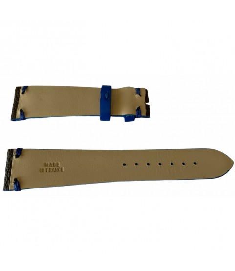 Louis Vuitton monogram leather strap for watches brown & blue 20mm