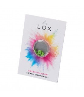 LOX classic locking earring backs green colour LOX classic locking earring backs green colour