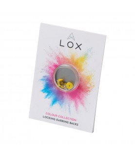 LOX classic locking earring backs yellow colour