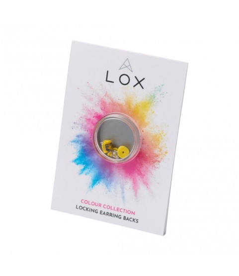 LOX classic locking earring backs yellow colour