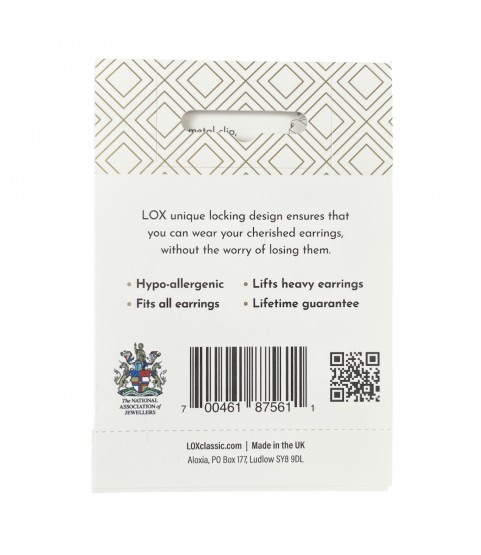 LOX classic locking earring backs gold tone