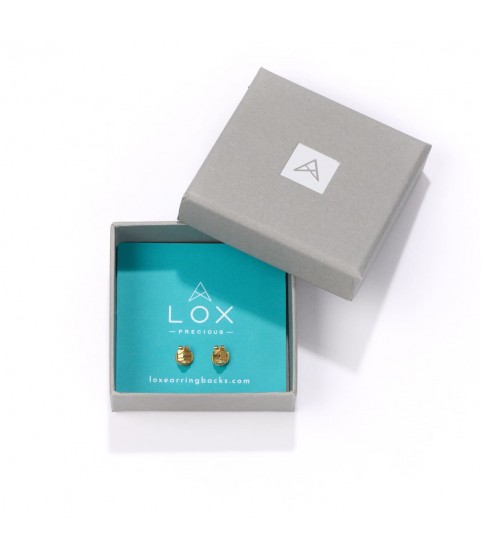 Lox Precious 24ct Gold Plated 925 Sterling Silver Locking Earring Backs – One Pair