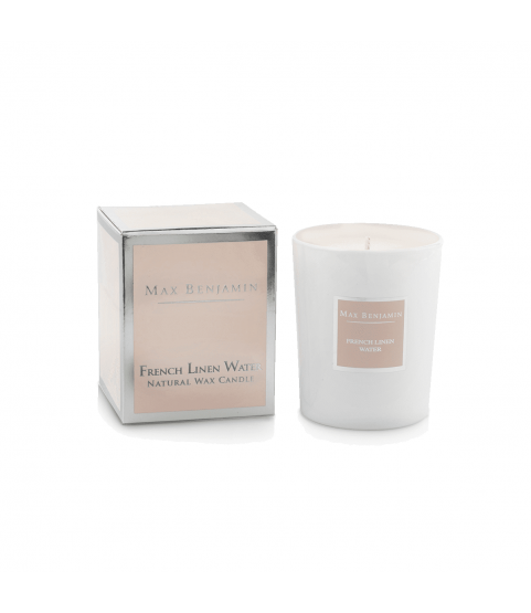Max Benjamin French Linen Water Natural Wax Candle