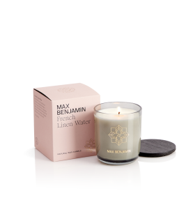 French Linen Water Luxury Natural Candle & Lid – Max Benjamin