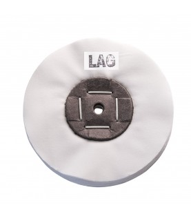 Merard Polishing wheel for finishing N° LAG, blanched percale textile, Ø 100 mm, 60 folds