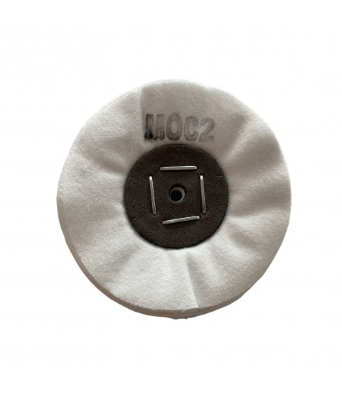 Merard Polishing wheel for finishing N° MOC2, white flannel cotton, Ø 100 mm, 20 folds