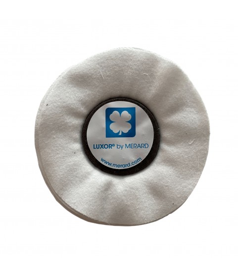 Merard Polishing wheel for finishing N° MOC2, white flannel cotton, Ø 100 mm, 20 folds