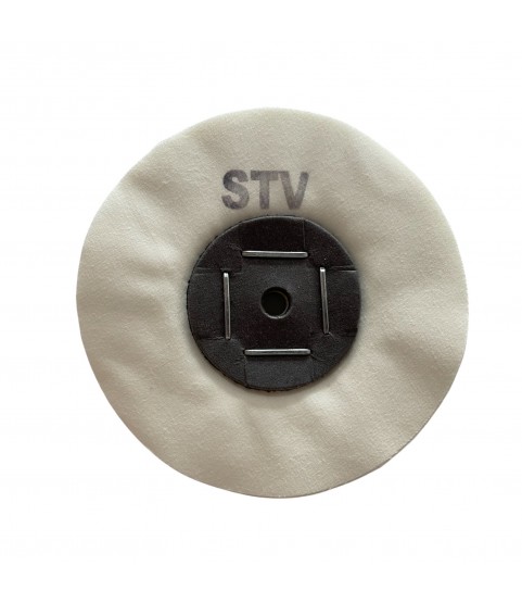 Merard Polishing wheel for finishing N° STV, natural coloured percale textile Ø 100 mm, 54 folds