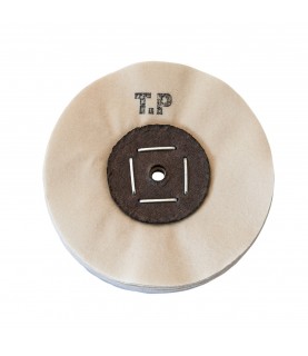 Merard polishing wheel N° TP, natural coloured cotton Ø 100 mm, 40 folds