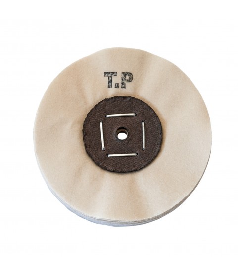 Merard polishing wheel N° TP, natural coloured cotton Ø 100 mm, 40 folds