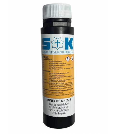 Minecol cement UV glue for mineral crystals glass 2ml