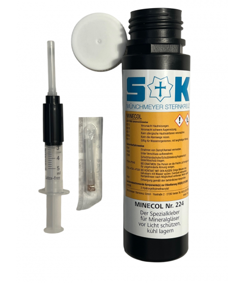 Minecol cement UV glue for mineral crystals glass 2ml