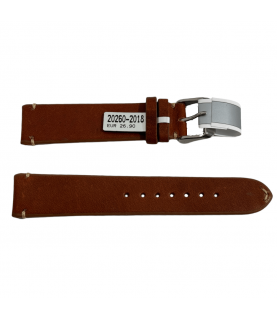 Mokka reddish brown strap with stitch 20 mm