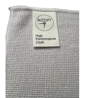Buzzufy Microfiber High Performance Polishing Cloths – 3 PACK Premium Quality Cloth for Cleaning & Polishing – Lint-Free, Streak-Free for Cars, Household, Watches & Jewelry, Silver, Gold, Stainless Steel, 32 cm x 36 cm, White