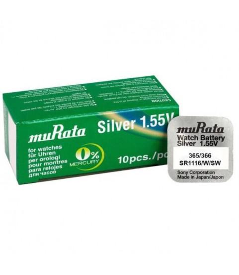 Murata/Sony 348 batteries for quartz watches with silver oxides 1.55 volts
