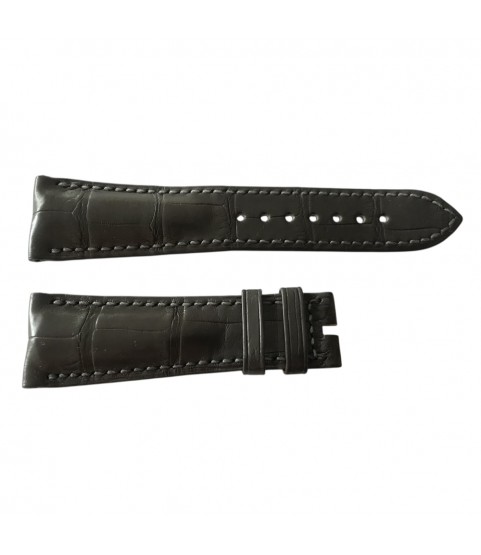 New Heuer Carrera alligator dark grey leather strap 22mm