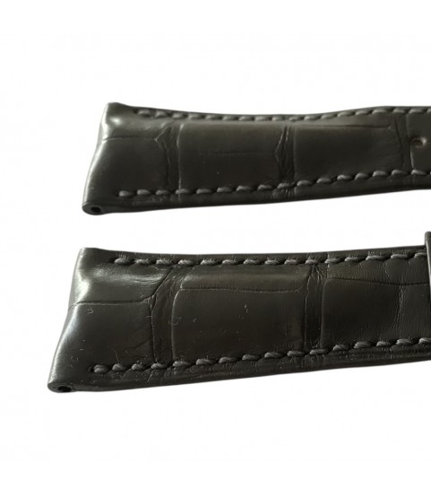 New Heuer Carrera alligator dark grey leather strap 22mm New Heuer Carrera alligator dark grey leather strap 22mm