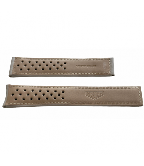 New Heuer grey leather strap 22mm for vintage watches New Heuer grey leather strap 22mm for vintage watches