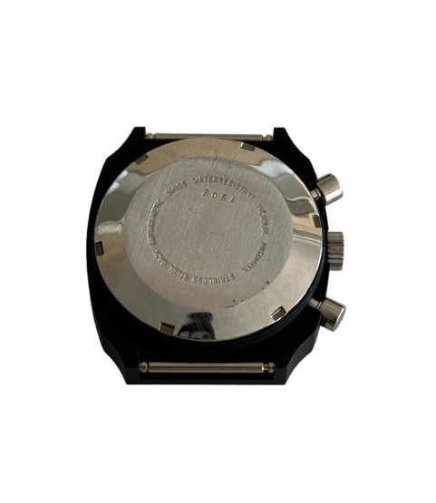 New old stock ITIKA chronograph watch PVD case in black for Valjoux 7750