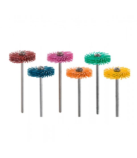 Habras polishing discs, ultra fine to coarse, Ø 19 mm, HP-shank set of 6