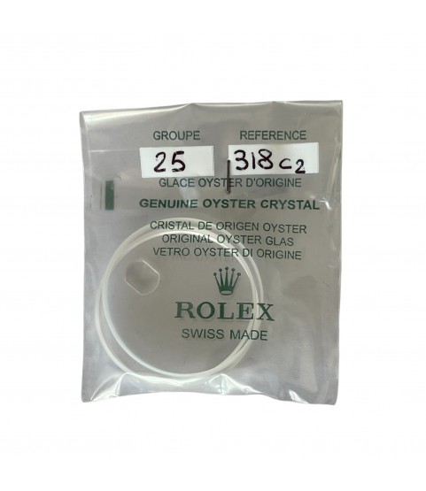 New Rolex 25-318 C2 crystal glass for 116300, 116334, 218206, 218235, 218398BR