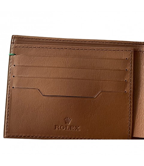 New Rolex leather brown men's wallet New Rolex leather brown men's wallet