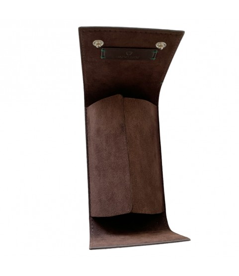 New Rolex leather pouch travel box in brown for 1 watch