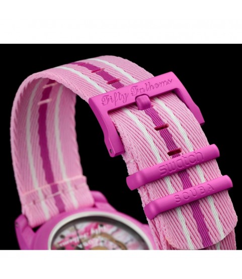 New Swatch Blancpain Scuba Pink Ocean Fifty Fathoms SO35P400 automatic watch